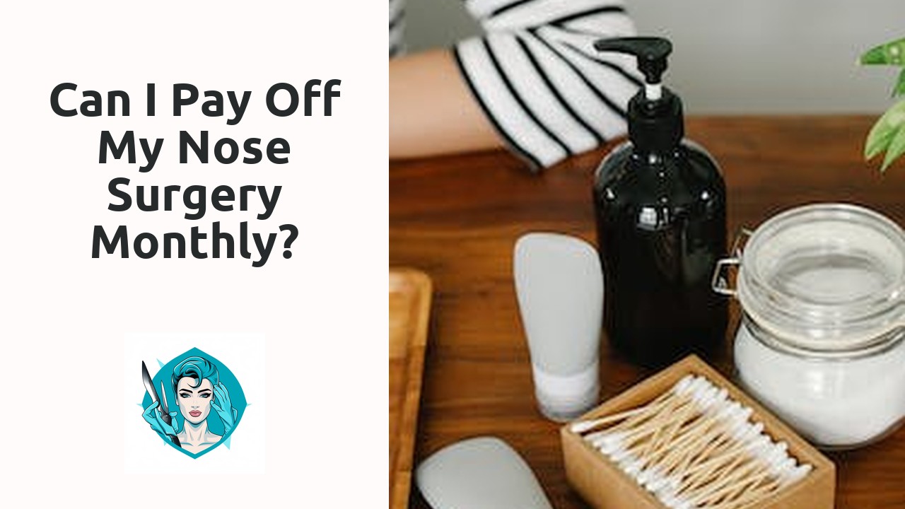 Can I pay off my nose surgery monthly?